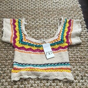 Zara Multicolor Knit Top